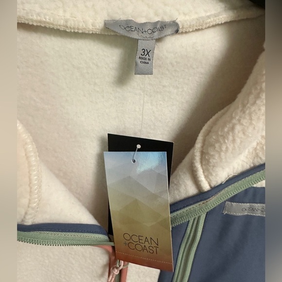 Ocean + Coast Sherpa Full Zip Women’s Ladies Plus Jacket 3X - Picture 6 of 10